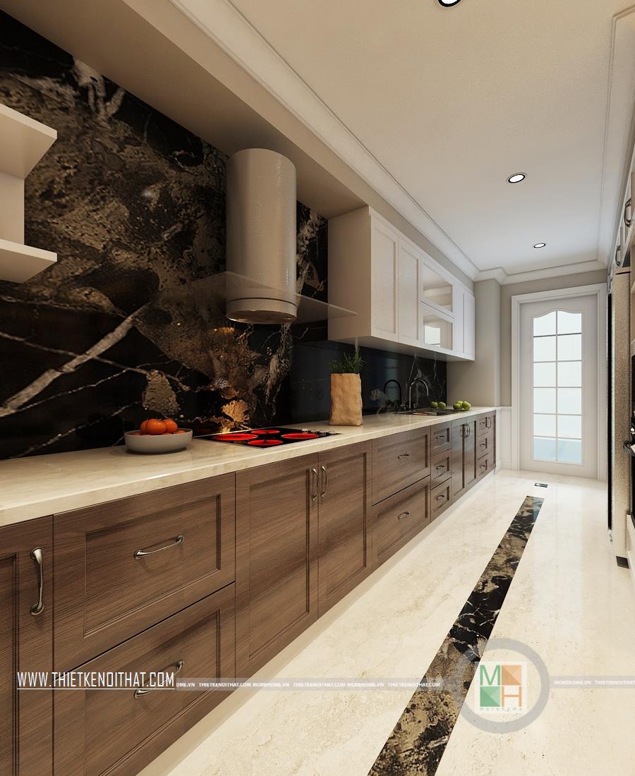 Tủ bếp gỗ công nghiệp laminate